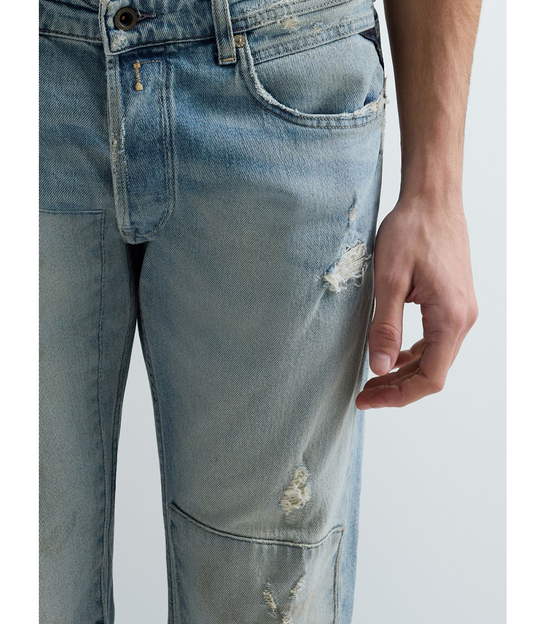 スリムストレートフィットGROVER Aged20 オーガニックコットンデニム 詳細画像 ライトブルー 6